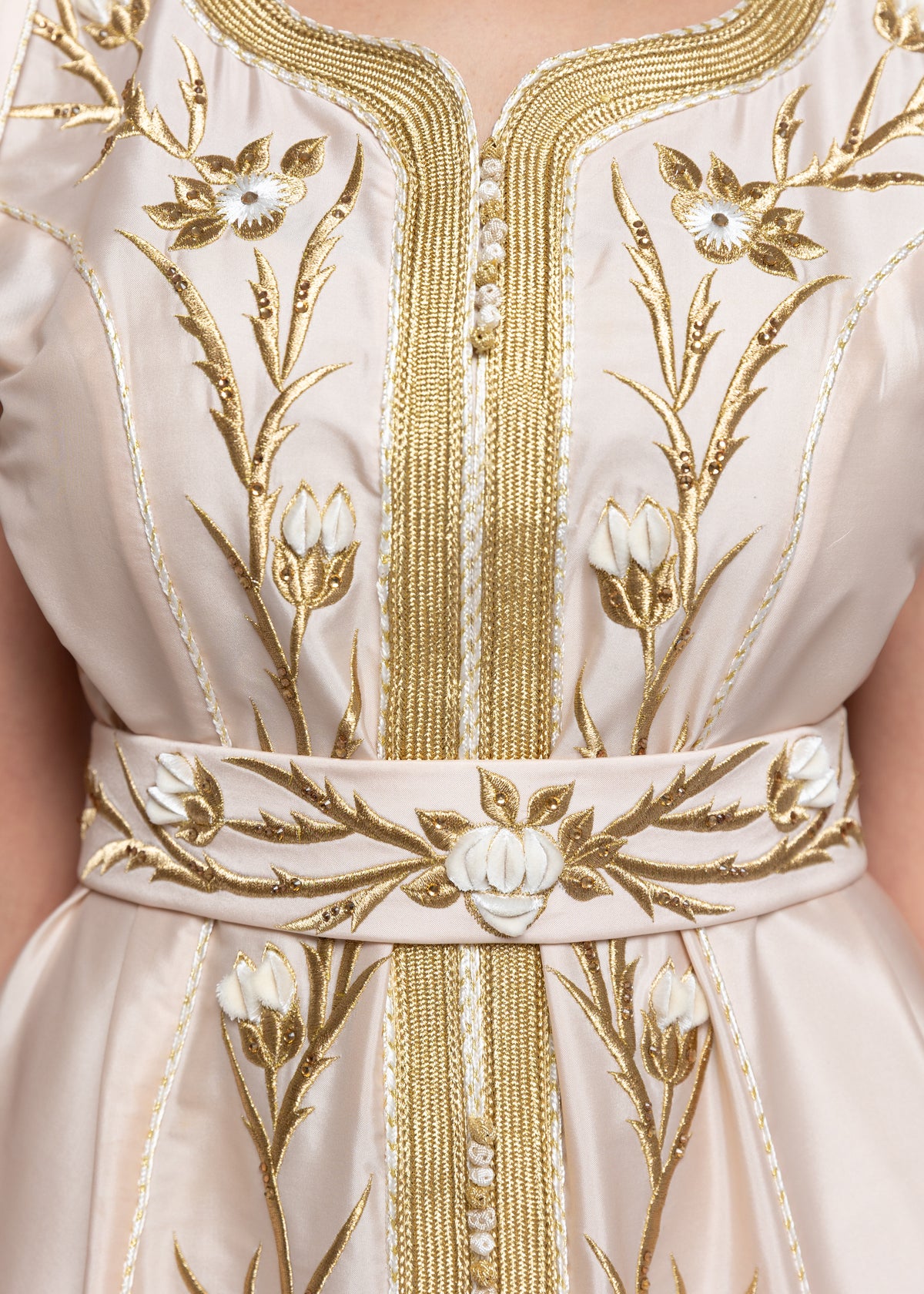Manal Champagne Rose Kaftan