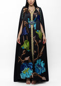 Razan Shades of Blue Couture Cape