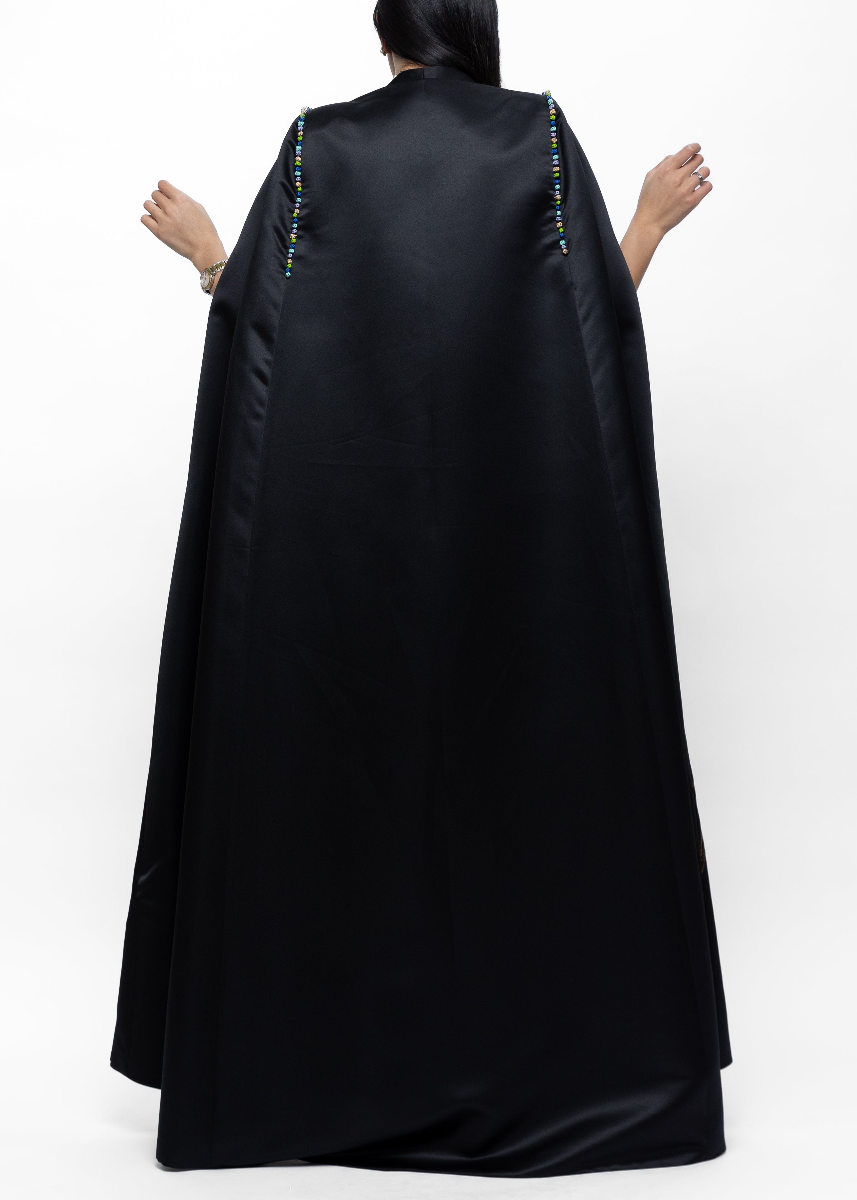 Razan Shades of Blue Couture Cape