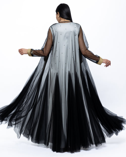 Cleopatra Noir Tulle Bisht