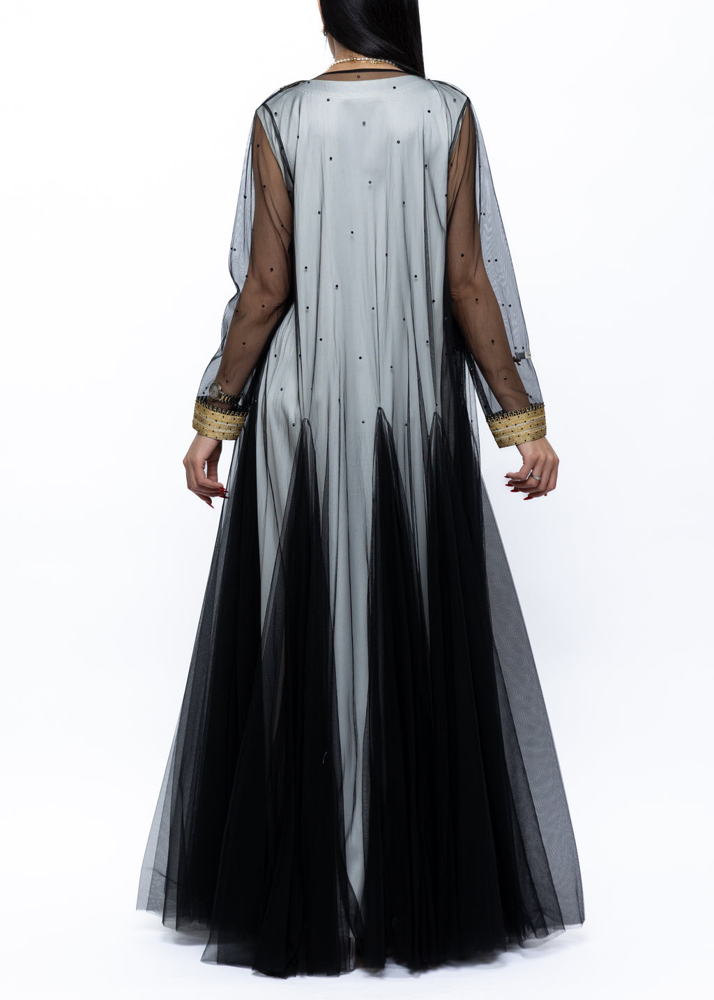 Cleopatra Noir Tulle Bisht