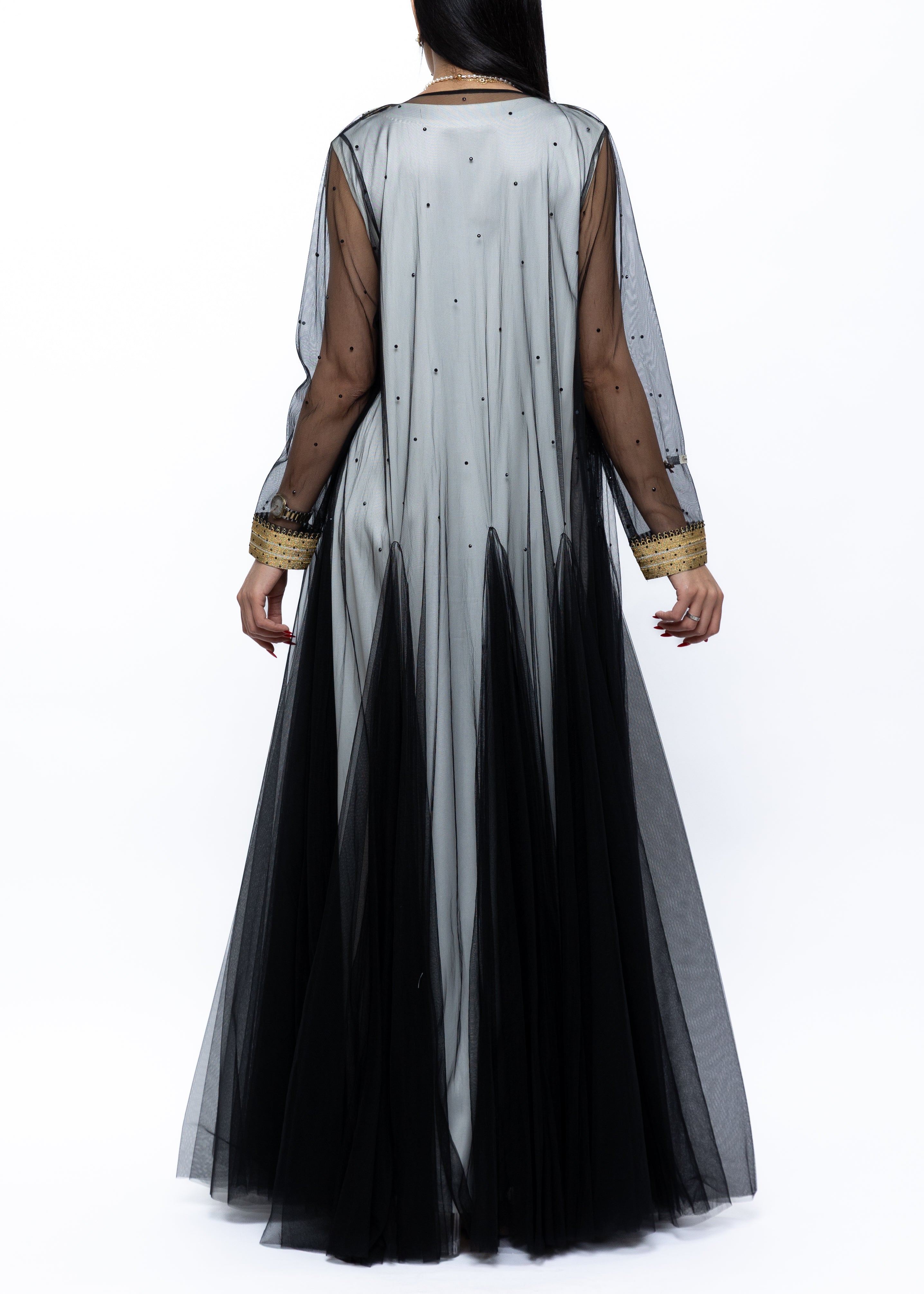 Cleopatra Noir Tulle Bisht