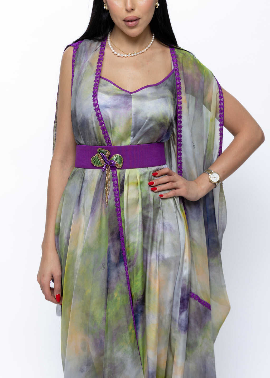 Layal Layered Kaftan & Jumpsuit Set