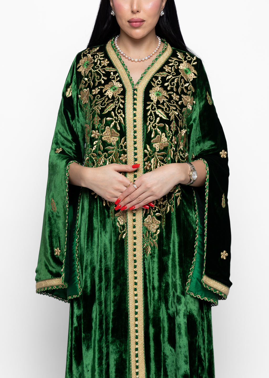 Wafa Forest Gold Kaftan