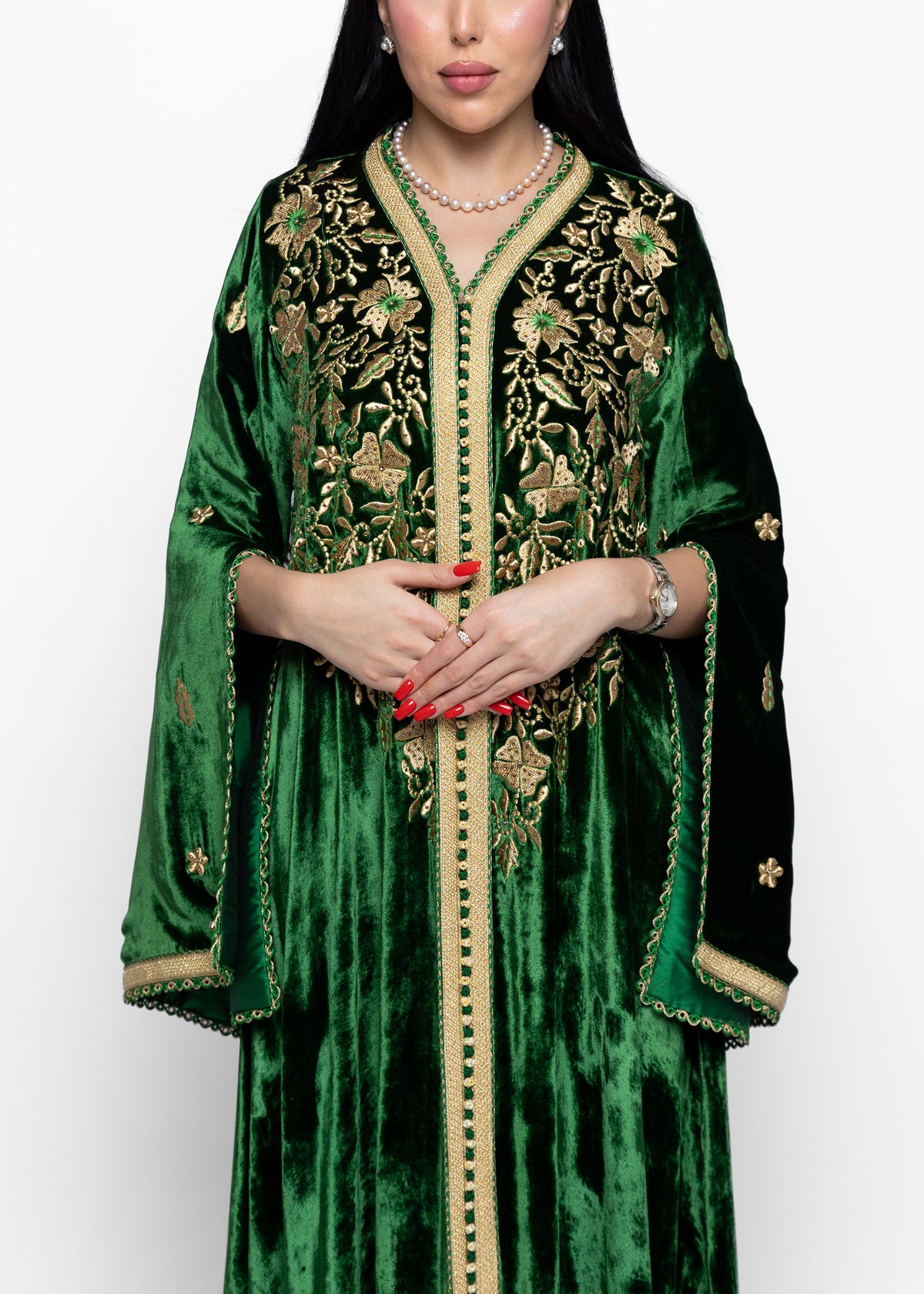 Wafa Forest Gold Kaftan