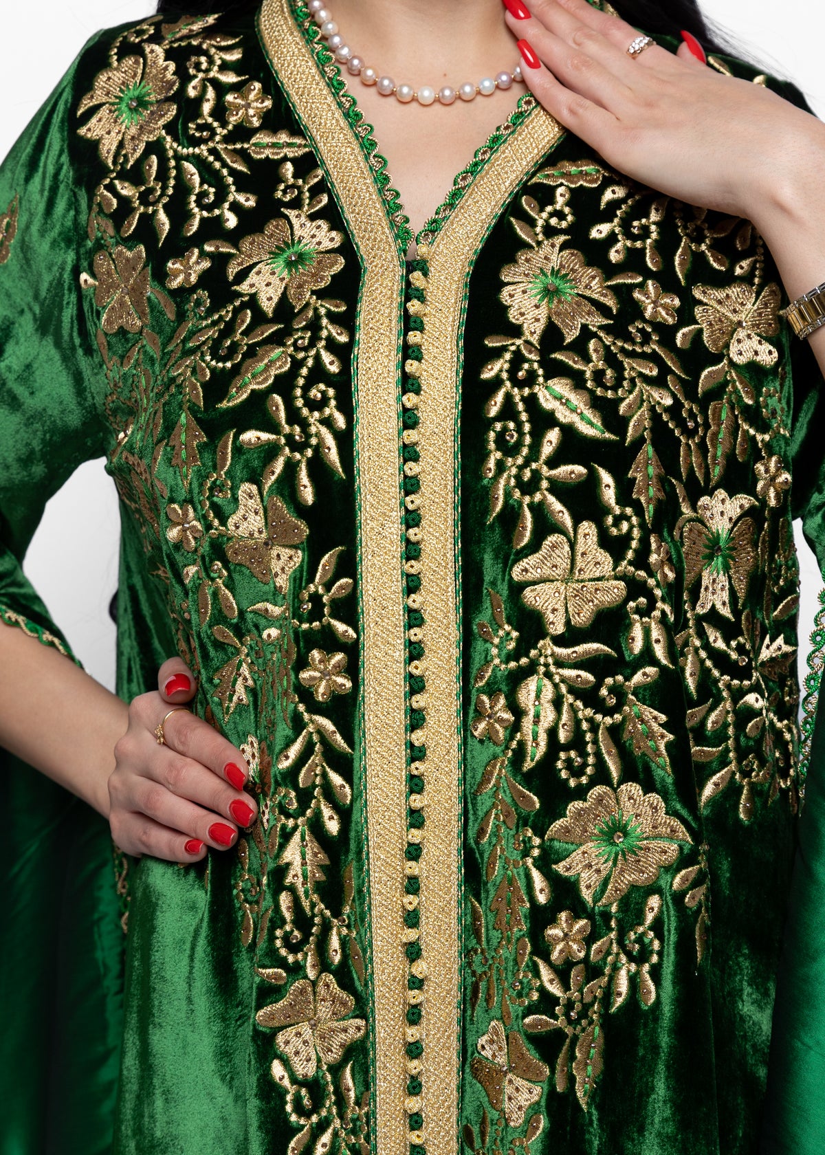 Wafa Forest Gold Kaftan