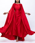 Alanoud Rouge Étoile Silk Satin Couture Gown