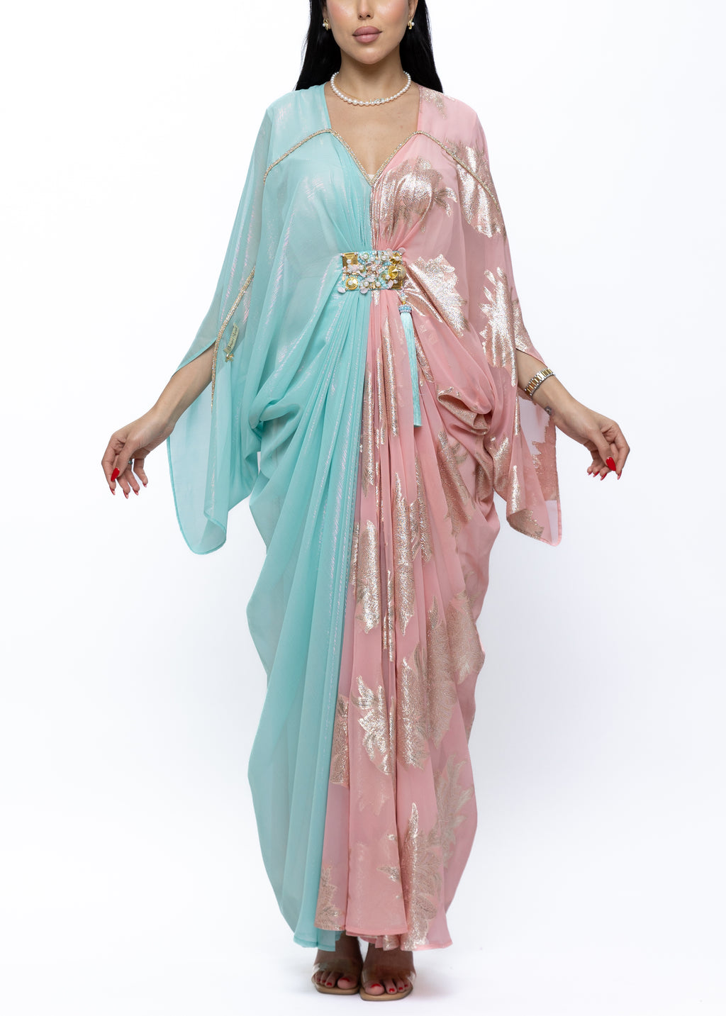 Aisha Dual-Tone Couture Kaftan