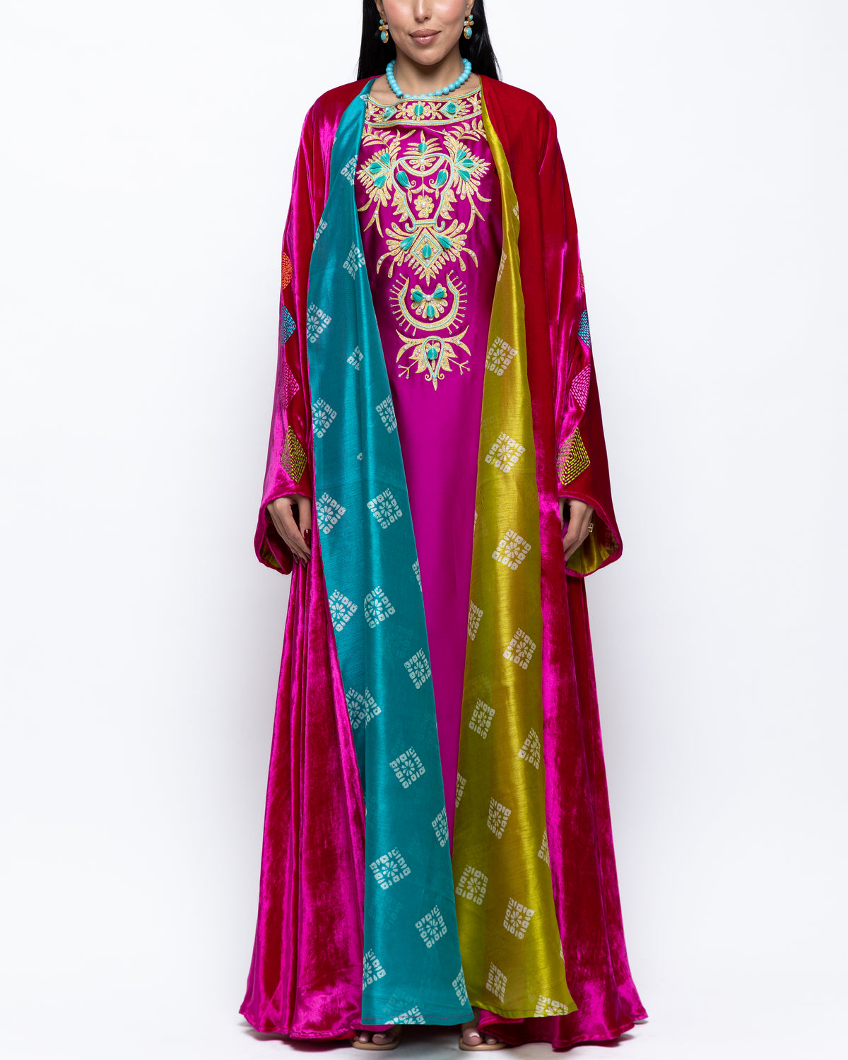 Zahra Fuchsia Carnival Bisht