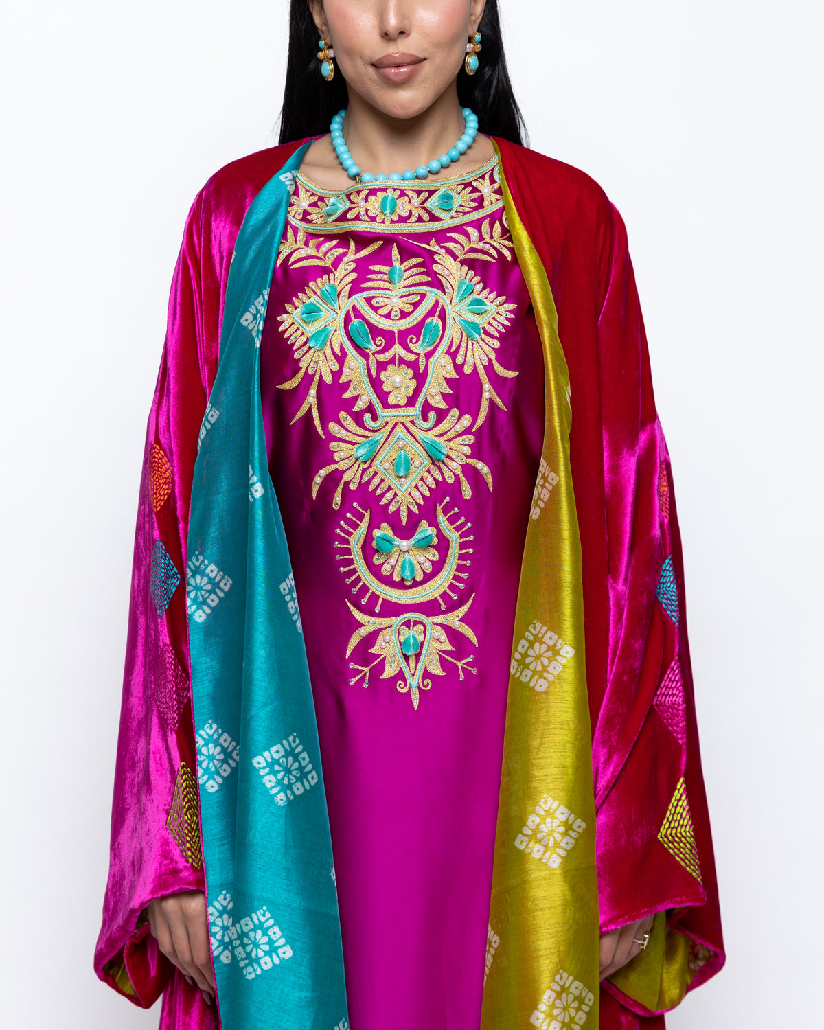 Zahra Fuchsia Carnival Bisht