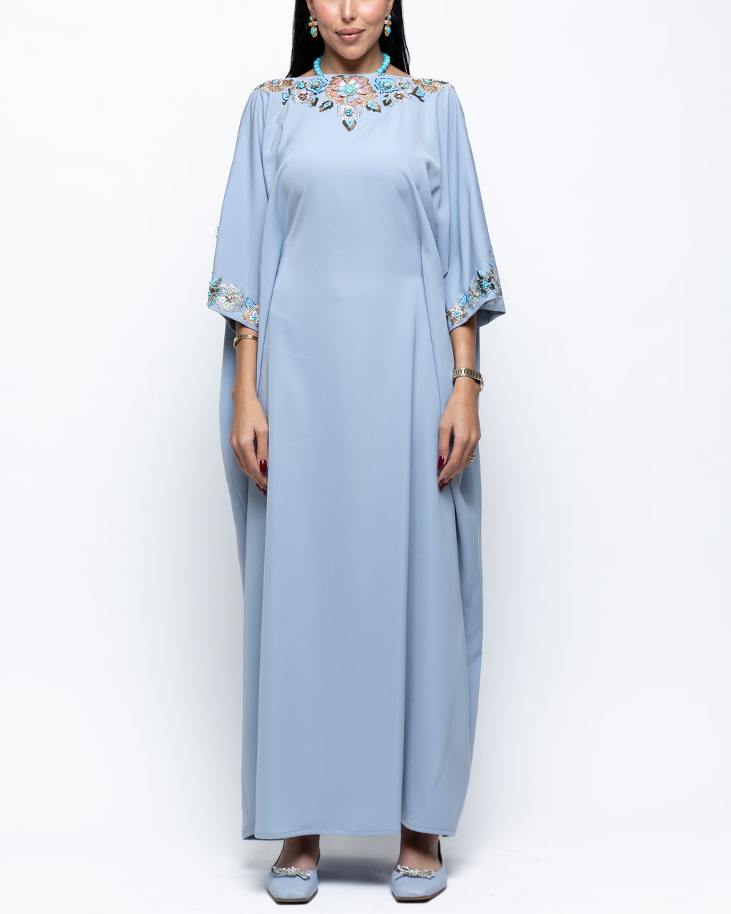 Dalya Embellished Open Back Kaftan