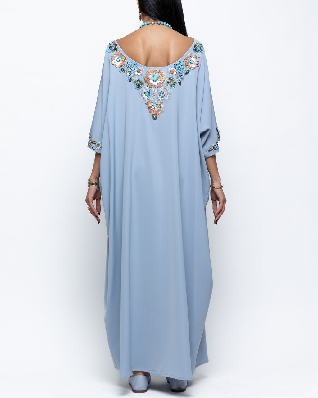 Dalya Embellished Open Back Kaftan