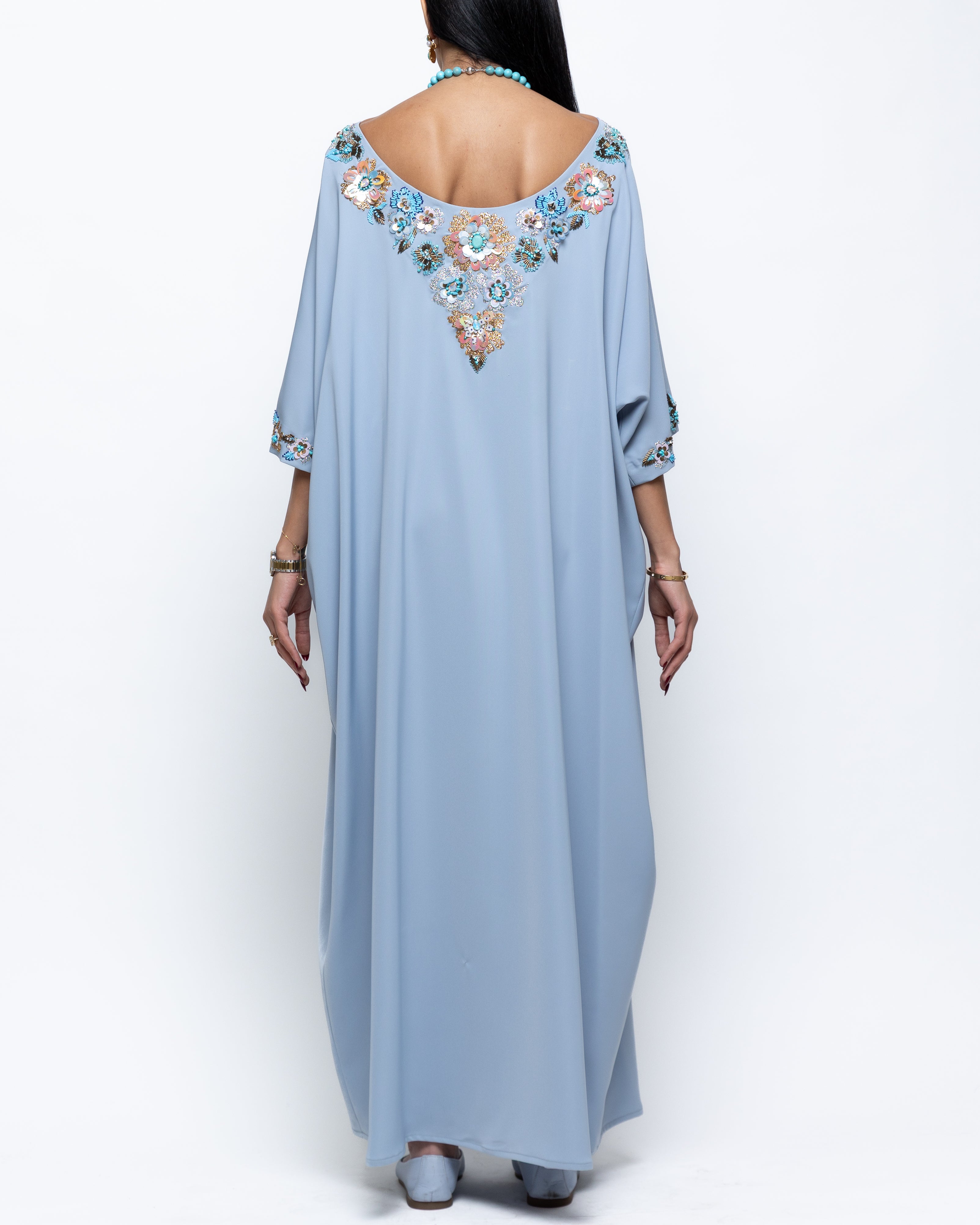 Dalya Embellished Open Back Kaftan