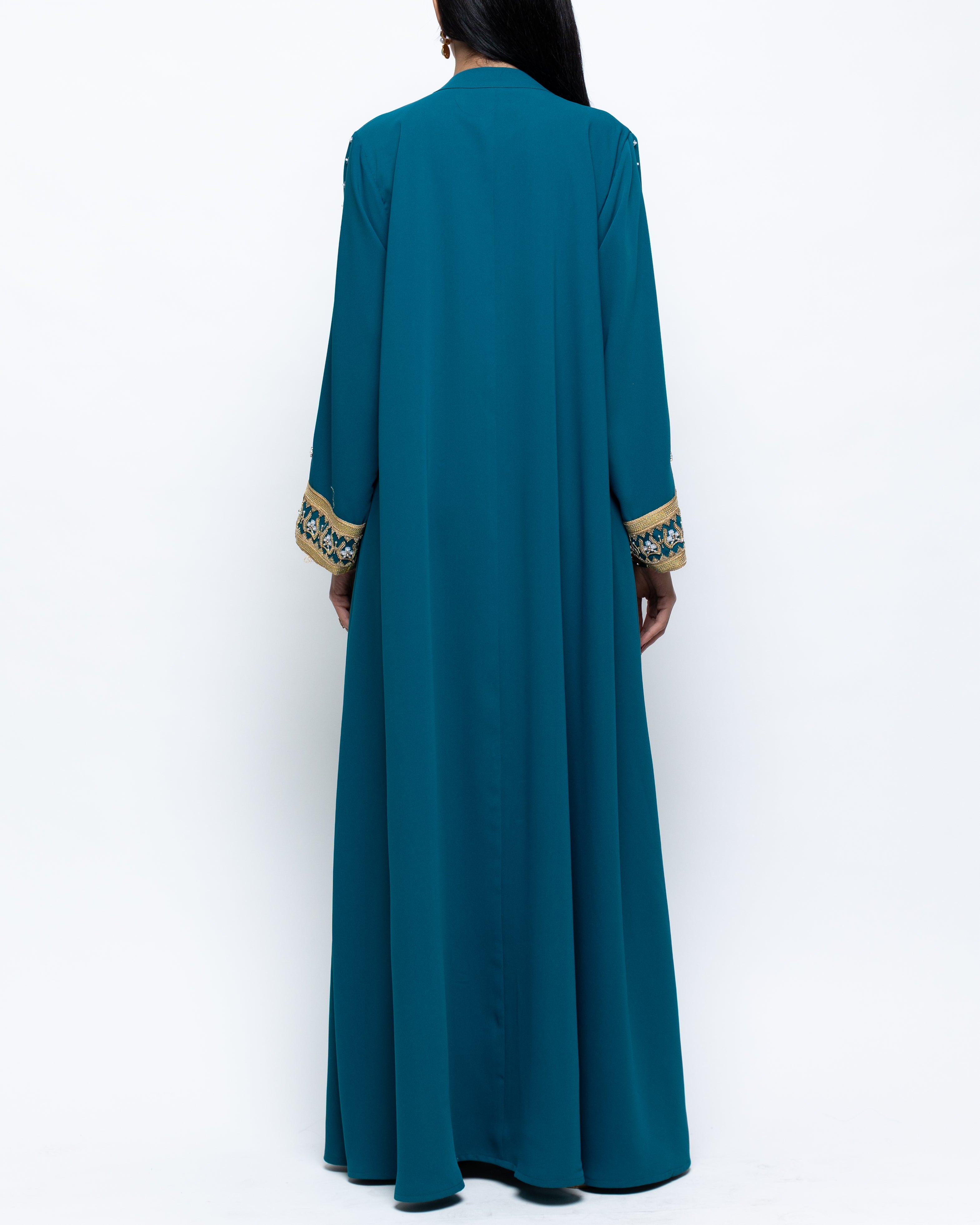 Hind Crepe Kaftan with Crystals & Pearls