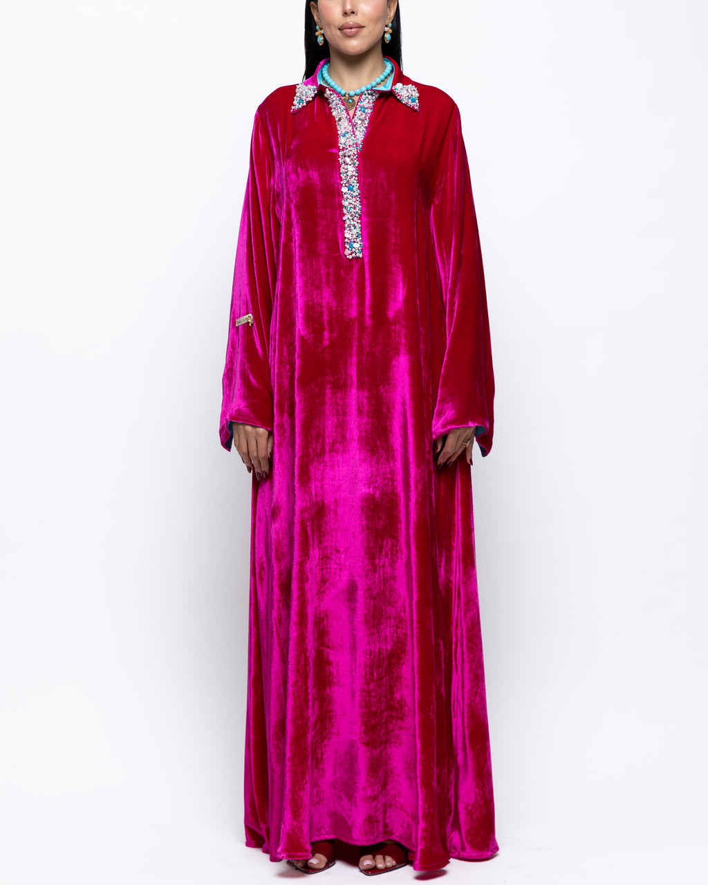 Marwa Fuchsia Tie-Dye Jalabiya