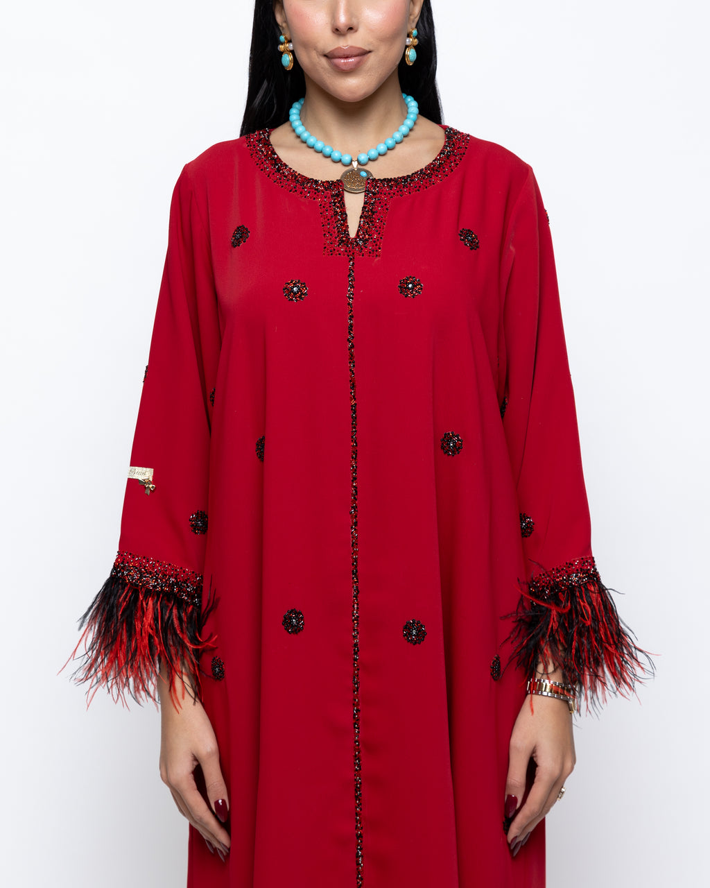 Lahab Feather Couture Kaftan