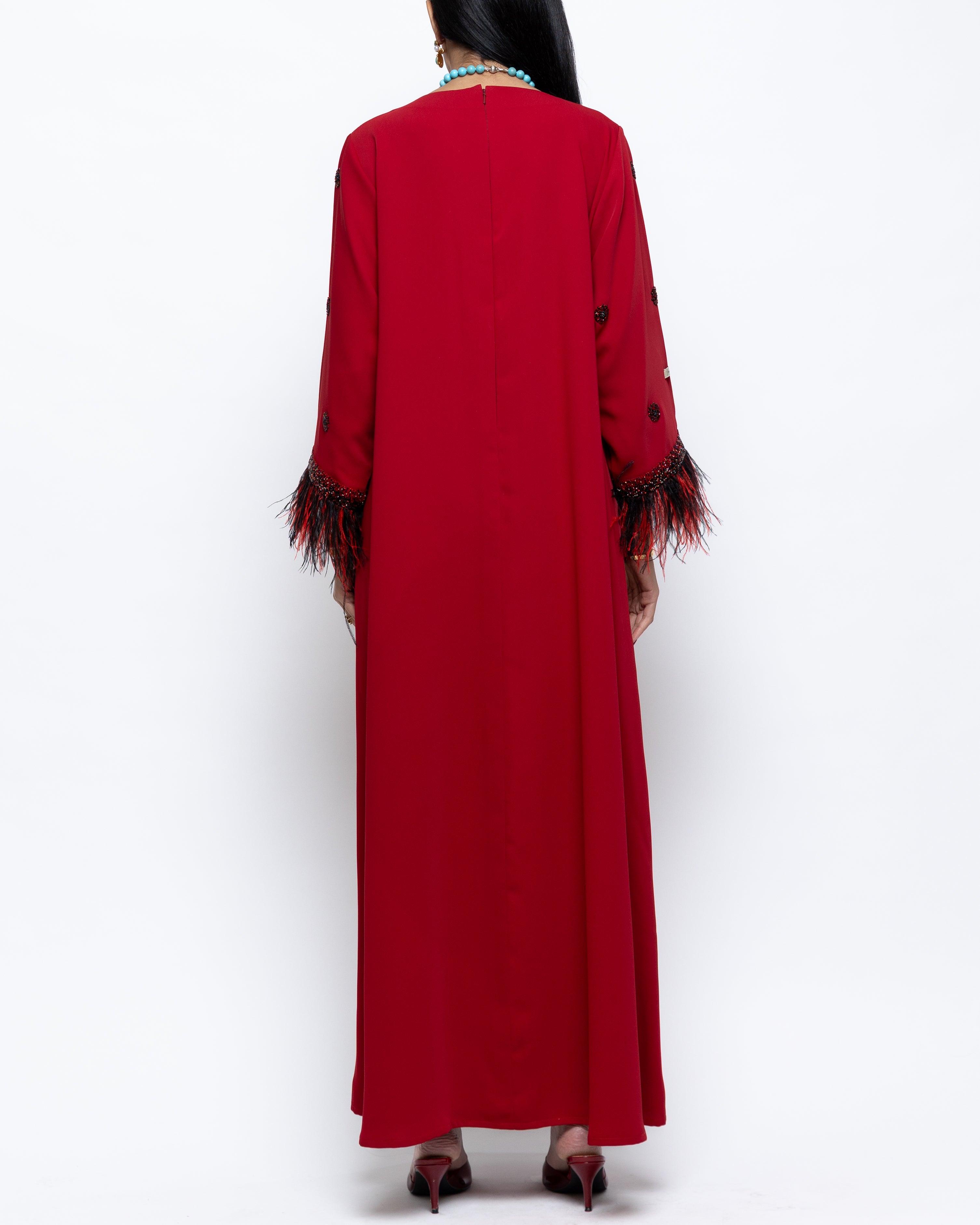 Lahab Feather Couture Kaftan
