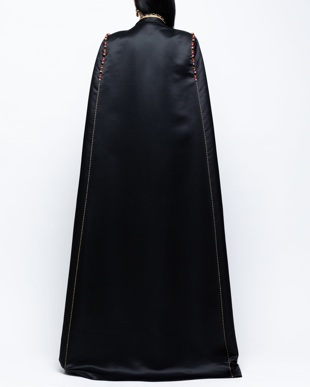 Lujain Black Rezmir Layered Cape