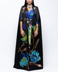 Razan Shades of Blue Couture Cape