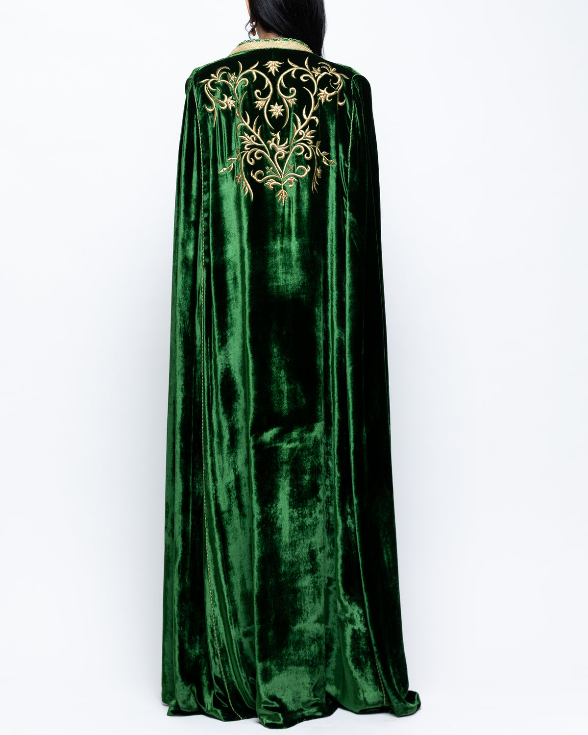 Ghazal Emerald Scroll Cape