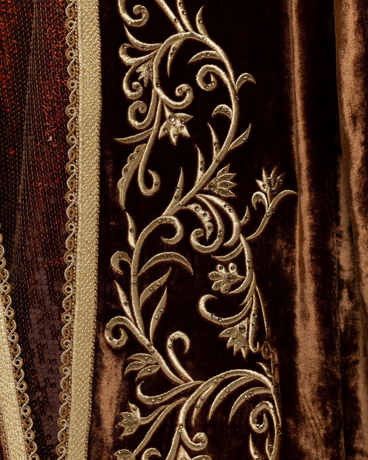 Hayat Bronze Scroll Cape