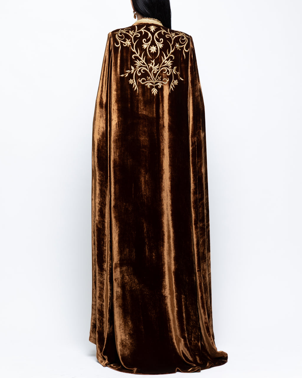 Hayat Bronze Scroll Cape