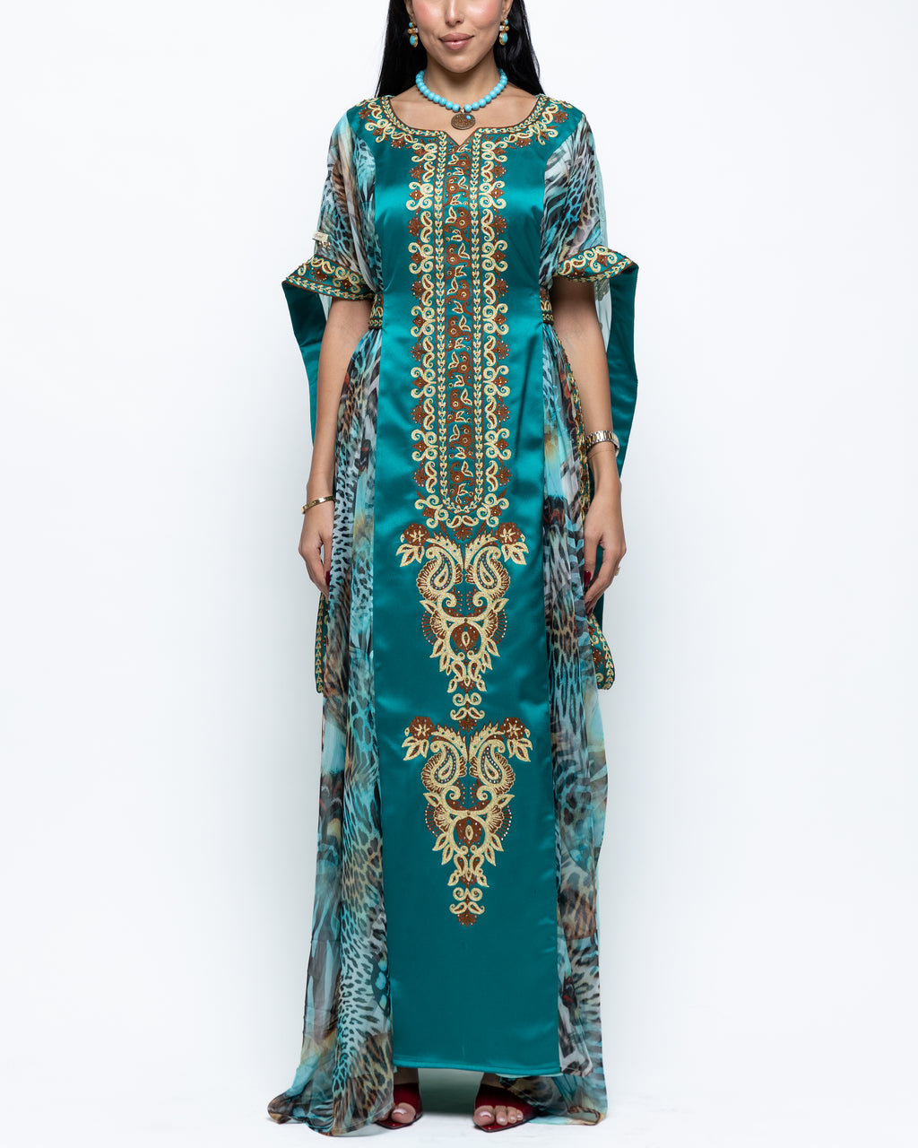 Nouf Henna Abaya in Lebanese Design