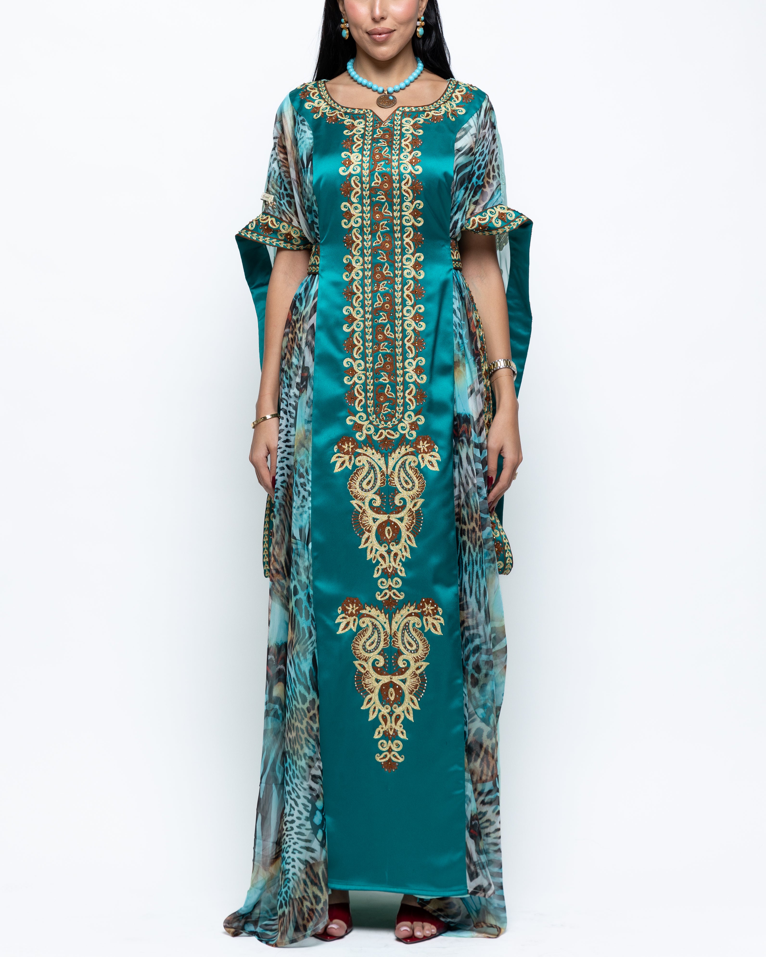 Nouf Henna Abaya in Lebanese Design