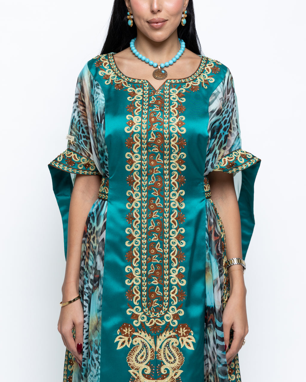 Nouf Henna Abaya in Lebanese Design