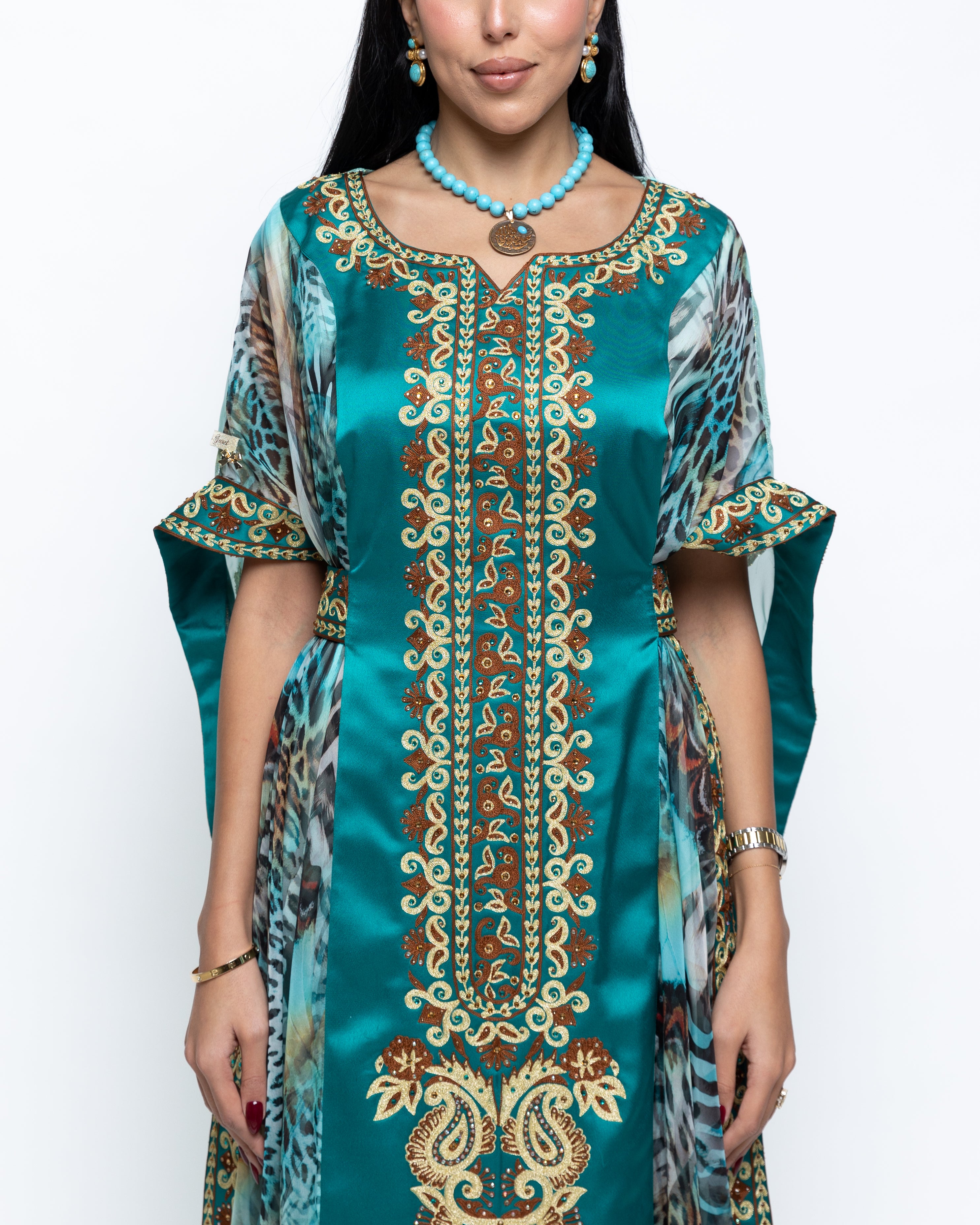Nouf Henna Abaya in Lebanese Design