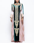 Al Jazi Velvet Sari Nashal Kaftan