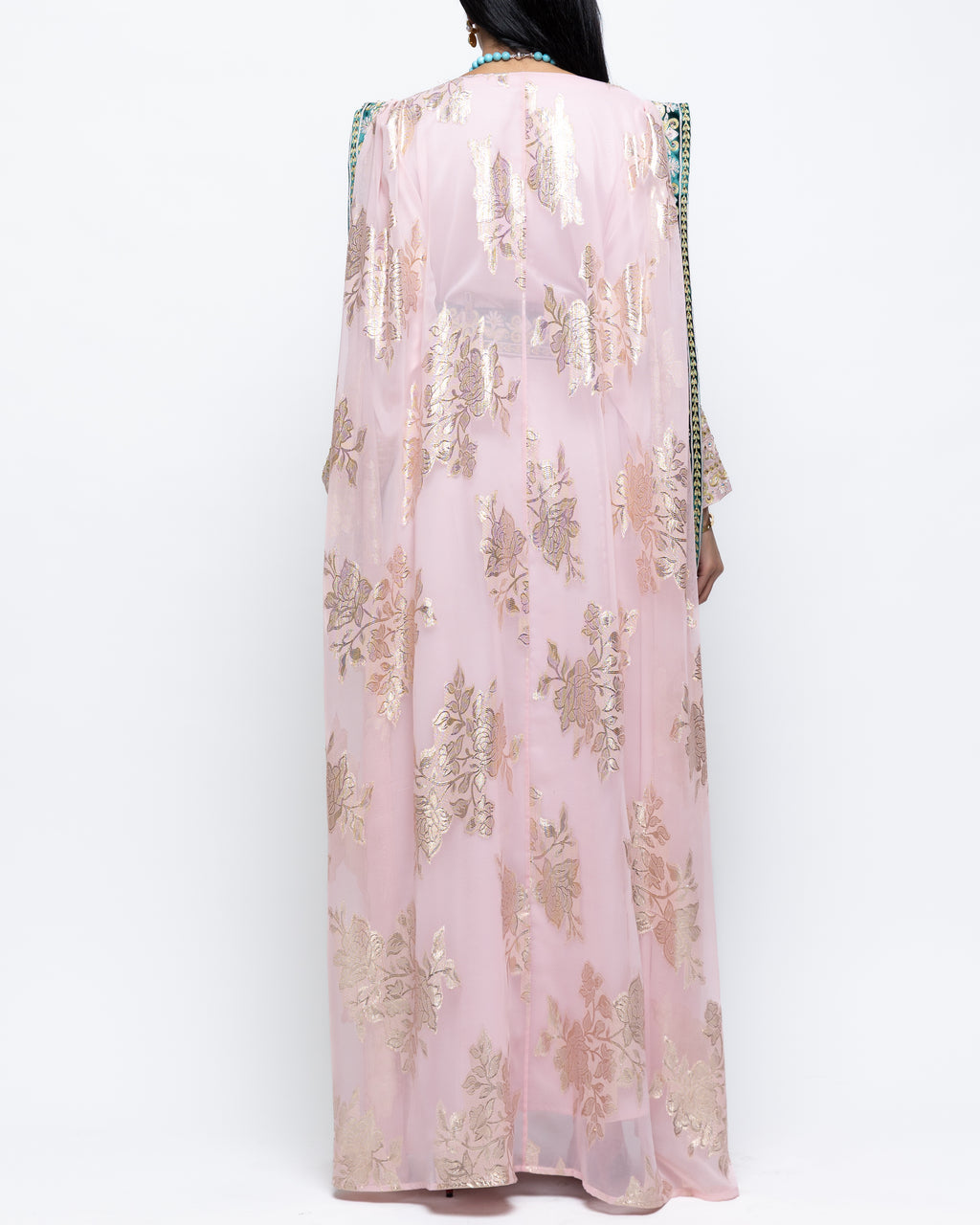 Al Jazi Velvet Sari Nashal Kaftan