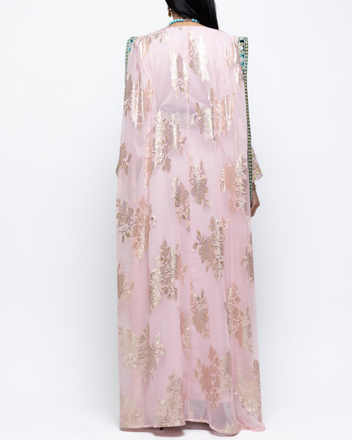 Al Jazi Velvet Sari Nashal Kaftan