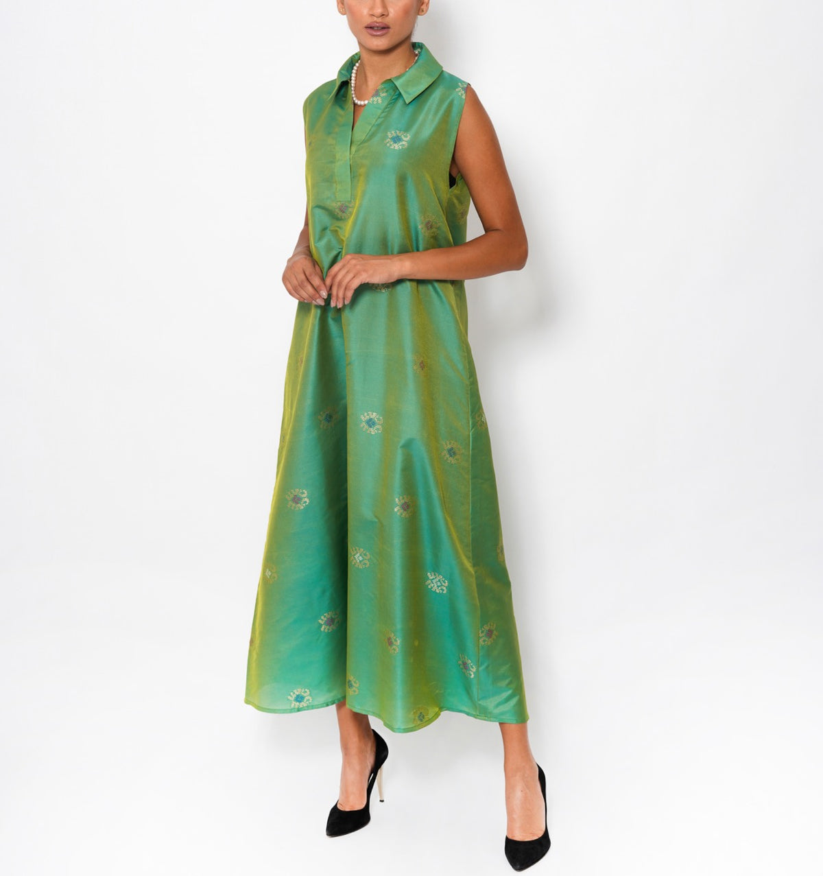 Zaina Jade Sari Brocade Dress