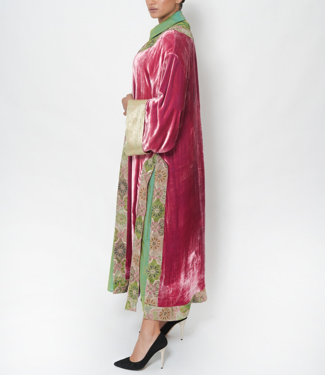 Wadha Rose Heritage Silk Velvet Kaftan