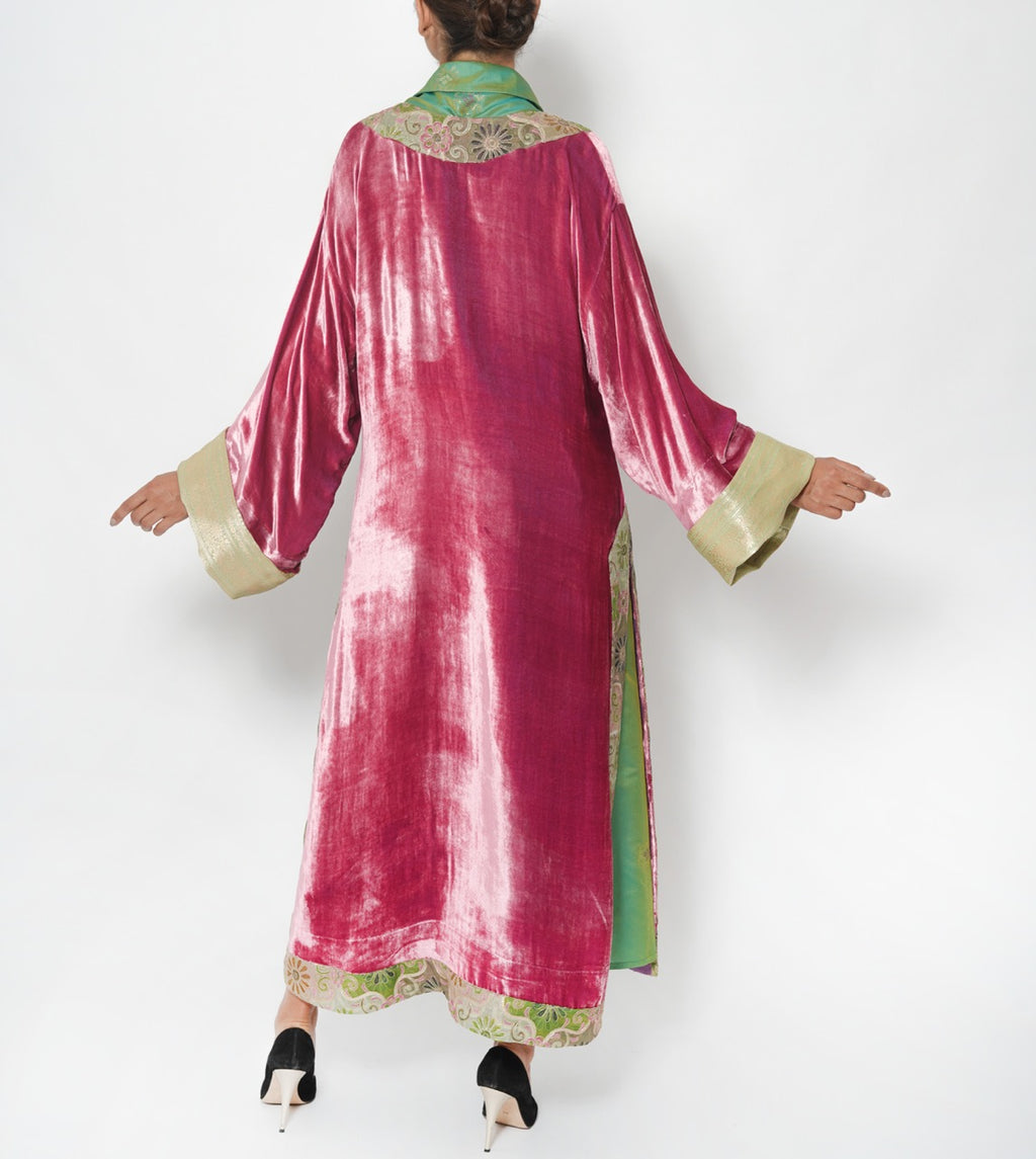 Wadha Rose Heritage Silk Velvet Kaftan