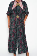 Najla Crescent Star Silk Satin Jalabiya