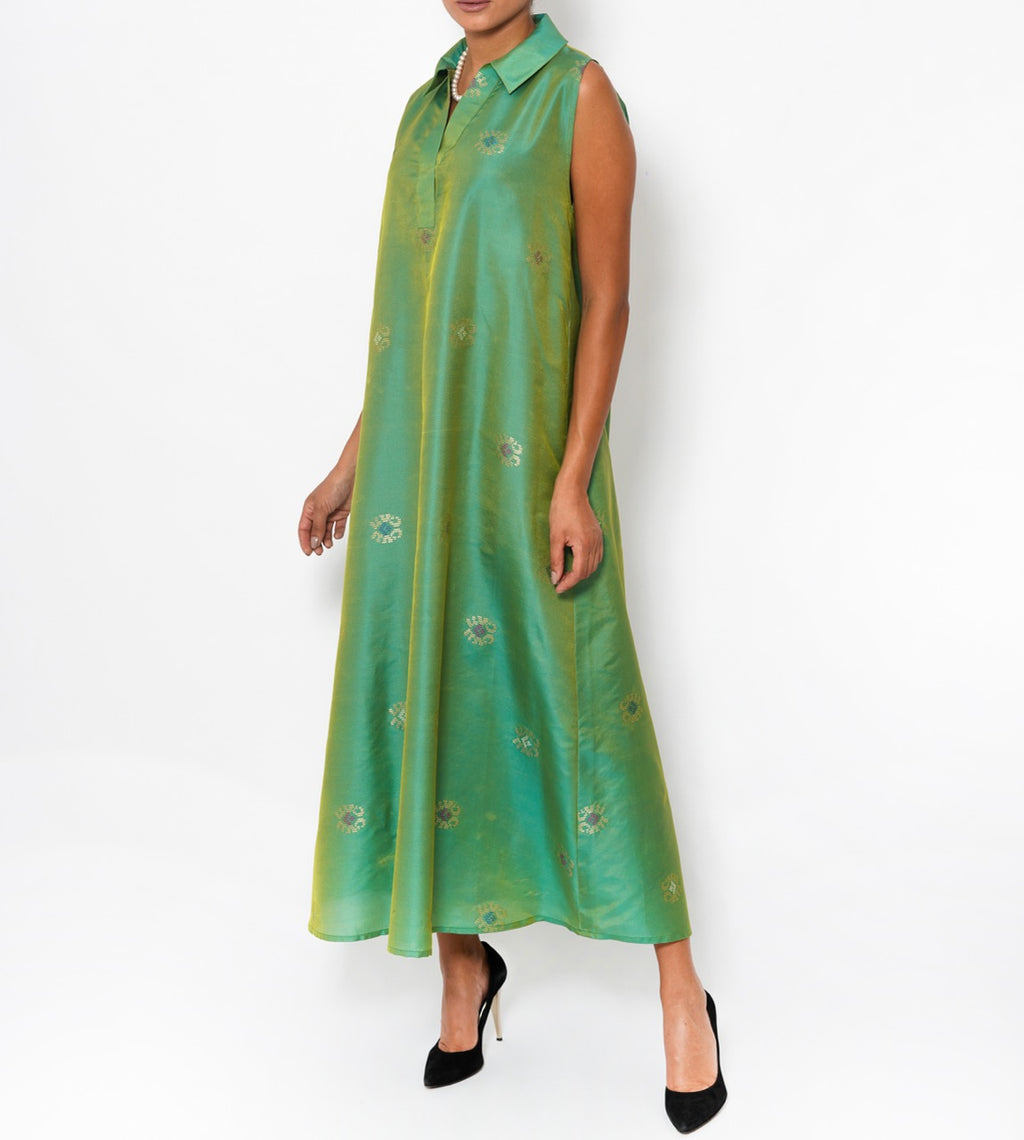 Zaina Jade Sari Brocade Dress